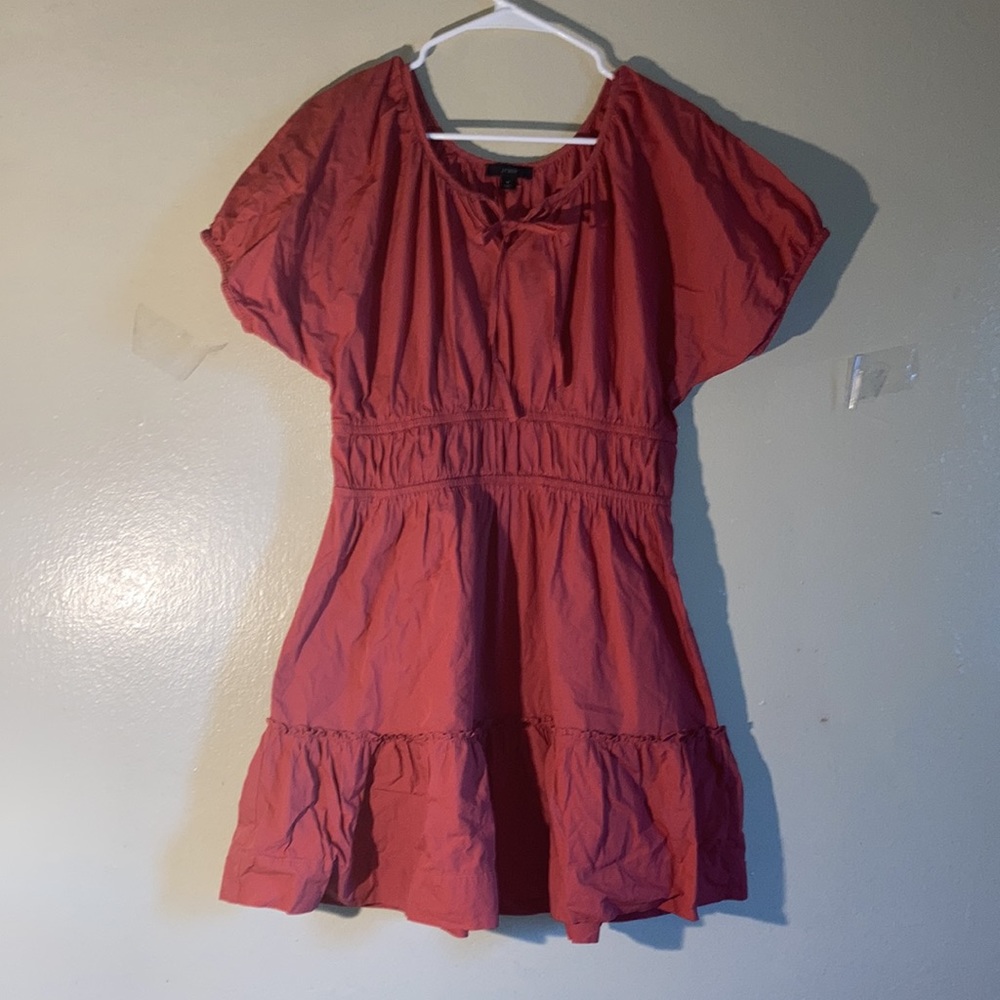 J.Crew Babydoll Western Swift Dress Size Medium Brick Orange